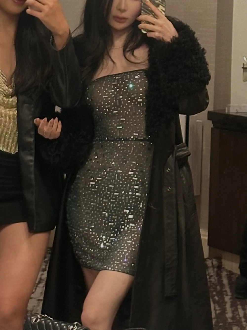 Ohpolly Caprice Strapless Embellished Bodycon Mini Dress in Emerald size 0